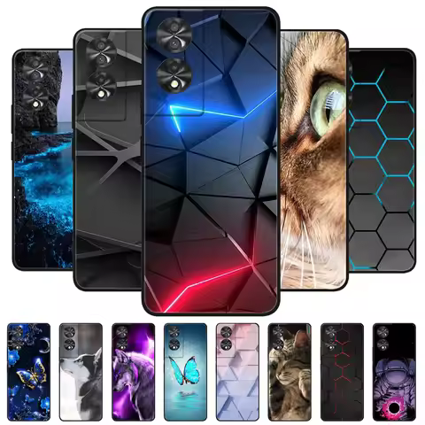 For TCL 40 NxtPaper 4G Case 6.78'' Black Cover Lion Wolf Silicone Soft Back Cases For TCL 40 NxtPape