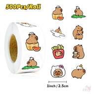 ❉ Q Funny Capybara Series 02 . Kids Rewards Stickers ❉ 500Pcs/Roll DIY Diary Scrapbooking Sealing La