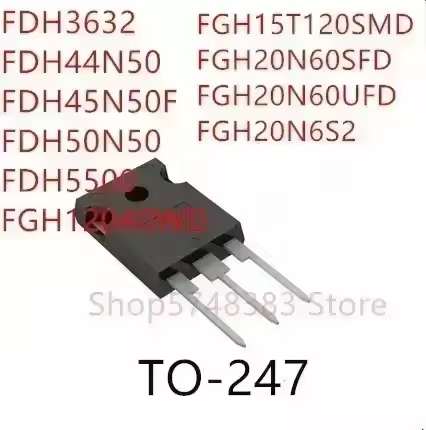 10PCS FDH3632 FDH44N50 FDH45N50F FDH50N50 FDH5500 FGH12040WD FGH15T120SMD FGH20N60SFD FGH20N60UFD FG