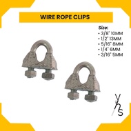 Wire Rope Clips (MC) 1pc -  3/8" 10MM / 1/2" 13MM / 5/16" 8MM / 1/4" 6MM / 3/16" 5MM Stainless Steel Cable Clip Klip Wayar