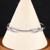 TIFFANY&CO(蒂芙尼)  18K白金 鑽石 白金 Infinity 系列無限雙環手鐲 手鐲 18k拼 18K