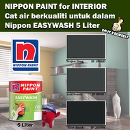 Nippon Paint EasyWash Interior collection 5 Liter Trojan Gray 1996D / Iron Pebble 0520 / Flint Black