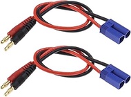 Be In Your Mind 2-Piece EC5 Plug to 4 mm Banana Charging Cable Suitable for Charging RC-Lipo Batteri