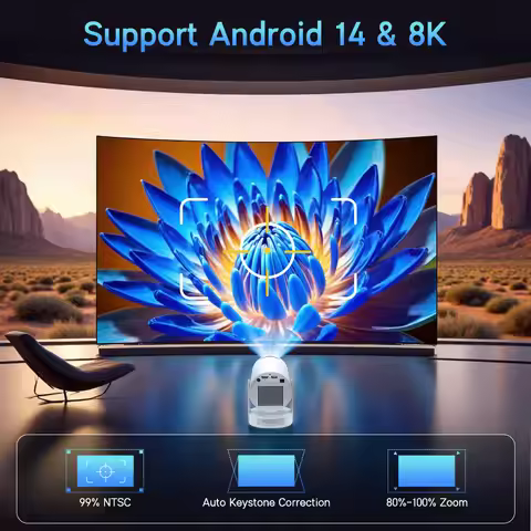 Magcubic Native 1080P 8K Projector Manual Focus HY320Pro-A Full HD Projector Android 14 Portable Hom