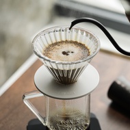 【Prime deal】 Pour Over Coffee Dripper Glass Coffee Dripper Coffee Filter Cup Reusable Coffee Drip Fi