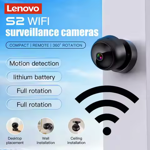 Lenovo Wireless WiFi Camera 4K HD S1 S2 Video Recorder Camera Security Monitoring Camera Intelligent
