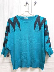 KAWAKUBO藍色針織羊毛上衣