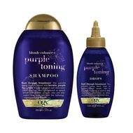 [ iiMONO ] OGX Blonde Enhanced + Purple Toning Shampoo | Toning Drops Blonde-Toning to Personalize Y