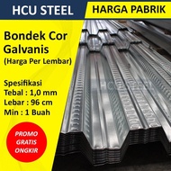 Bondek Cor 1,00 mm Smartdek Lysaght Bluescope Plat Galvanis Per Lembar