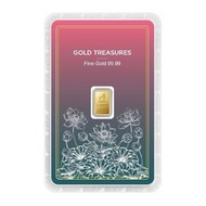 Ausiris ทองคำแท่ง 99.99% น้ำหนัก 1 g Gold Treasures ลายการ์ดดอกบัว - Ausiris, Home &amp; Garden