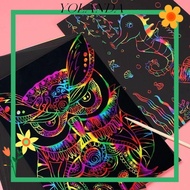 YOLAN 10PCS Scratch Paper, DIY Night Scene 4K/8K/16K/32K Scratch Painting Toys, Simple Multi-functio