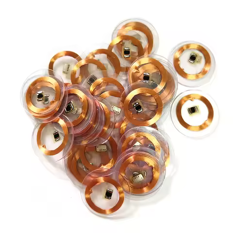 1000Pcs/Lot 125Khz TK4100 EM4100 RFID Coin ID Card With Adhensive Sticker Read Only Diameter 18mm 25