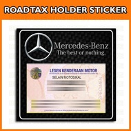 New Roadtax 2024 Sticker Holder -  Mercedes Car Logo