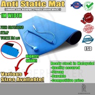 BLUE ESD MAT, Anti-Static Rubber Mat, rubber sheet, rubber mat (2mm x 1m x 10m Size)