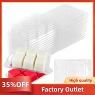 30pcs Wax Melt Container Clamshell Packaging Mold Box 6 Cavity Clear Plastic Cube Tray Wax Melt Clam