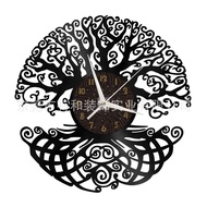 Diy diy Record Retro Bedroom New Style Living Room Quartz Clock Vinyl Decoration Creative Wall Clock