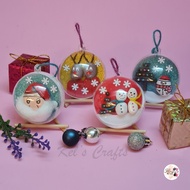 Christmas decoration / / Decoration (KelsCrafts Handcrafted Clear Bauble)