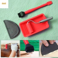 FITNESSFACTORY Painting Decorating Kit, Aluminum Handle Easy to Clean Silicone Paint Roller, 1-7/8 I