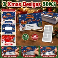 50PCS DIY Scratch Cards For Holiday Gifts And Games