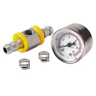 Universal Fuel Pressure Gauge 1/8 NPT(140 Psi) with 3/8 Inch Fuel Line Fuel Pressure Gauge Sensor T-