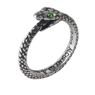 Ancient Symbol Of Eternity The Sophia Serpent Ring with Crystals - Size T/9.5