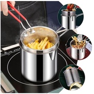 Cheap deep oil fryer, mini oil-saving fryer, convenient 2-in-1 deep oil filter fryer