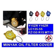 Y15ZR Y16ZR LC135-5S FZ150 R15 MT15 MINYAK OIL FILTER COVER TRANSPARENT YAMAHA Y15 LC FZ Y16 CAP ENJ