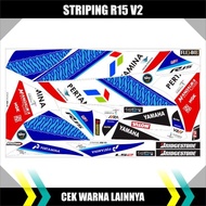 STRIPING R15 V1 V2 DECAL R15 OLD STICKER YAMAHA R15 V1 R15 V2 "PERTAMINA MANDALIKA MOVISTAR"