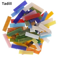 [dksqer] 70pcs Multicolor Rectangle Glass Pieces Mosaic Tiles for Art Crafts 10x40mm