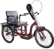 3 wheel bikes Three Wheel Bike Adult Tricycle H&amp;-cranked Tricycle for The Elderly High Carbon Steel Frame Three-Wheeled Bicycles Patient Elderly Push-pull Tricycle Cycling Pedalling