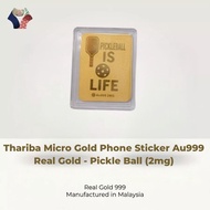 Thariba Micro Gold Phone Sticker Au999 Real Gold - Pickle Ball (2mg)
