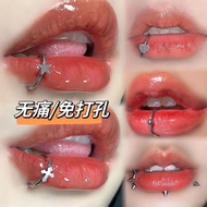 唇钉眉钉鼻钉辣妹獠牙粘贴狼牙耳钉耳骨假唇吧蹦迪Lips, eyebrows, noses, spicy girls, fangs, adhesive wolf teeth, ears73xb4lbc3