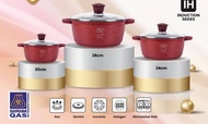 Vantage Ready Stock Siti 3 in1 IH Casserole Set(20cm+24cm+28cm) with free gift READY STOCK+PAY AND S