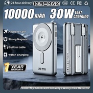 Remax 3C Certified 10000mAh 3C Powerbank Magnetic Power Bank Fast Charging 30W for iP/Android