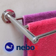 GANTUNGAN Stainless towel hanger 70 cm 3 rows