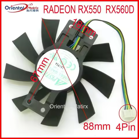 Free Shipping GA92S2U - PFTA 12V 0.46A 4Pin 88mm VGA Fan For Dataland RADEON RX550 RX560D Graphics C