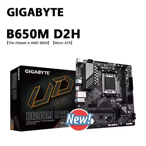 Gigabyte New B650M D2H Motherboard, AM5, LGA 1718, AMD B650, Micro ATX, DDR5