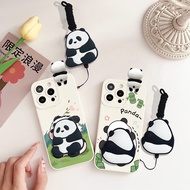 Cartoon Panda Toy Phone Holder Case With Lanyard For Vivo Y21 Y21S Y21T Y33S Y05S Y05A Y01 Y76S Y76 