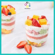 250ml/360ml/500ml U Shape Cup Transparent Plastic Mousse Cup with Lid Plastic Dessert Cakes Bubble T