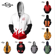 New 3D Anime Naruto Boruto Hoodie Men Uzumaki Boruto Uchiha Sasuke Akatsuki Tops Hoodies Sweatshirt Casual Zipper Coat