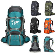 75L Large Capacity Hiking Bag Oxford Cloth Outdoor Hiking Backpack Travel Camping Stand Backpack