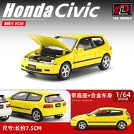 LCD 1/64 Honda Civic Type-R Mk5 EG6 Diecast car Car Model Simulation Alloy Diecast Car Children and 