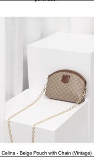 [100% real] Celine mini beige pouch 貝殼包