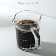 Borosilicate Glass 2 Mouth Coffee Measuring Cup Double Mouth Espresso