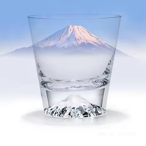 Japanese Mount Fuji Crystal Wine Glass Snow Mountain Xo Whisky Rock Glasses Fujiyama Snowberg Whiske