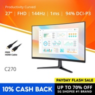 PRISM+ C270 27 144Hz 1500R Curved Productivity Monitor Gaming Monitor [1920 x 1080]