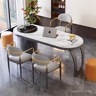 Tea Table Light Luxury ZE2H Office Desk Slate Combination Household Integrated Tea Table Chair Balco