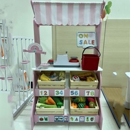 Pretend toy girl shopping store convenience store wooden children's store supermarket toy set educat