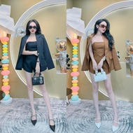 Set of 3 Piece strapless knit top with Vest and big size shorts KN from 50 kg to 100 kg M/L/XL/Xxl V