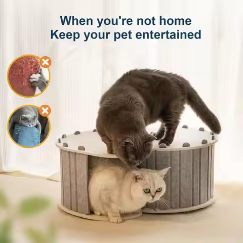 Semi Enclosed Pet Tunnel Cat Bed Waterproof Detachable Bed Nest Nest Cat Pet Felt Tunnel Pet Tunnel 